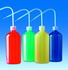 Wash bottles, coloured