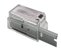 Personna® 2-Facet Aluminum Back Single Edge Blades and Dispenser, AccuTec Blades