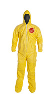 DuPont™ Tychem® 2000 Coveralls with Standard Hood and Attached Socks, Serged Seams