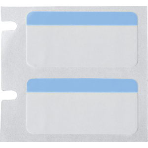 Labels, polyester, type B-494 Blue and white