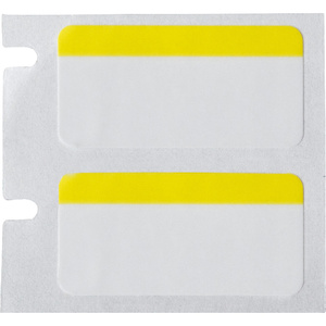 Labels, polyester, type B-494 Yellow and white