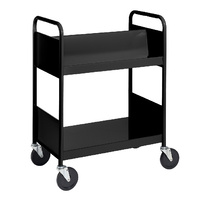 Cart with One Double-Sided Sloping Shelf, One Flat Bottom Shelf, BioFit Engineered Products