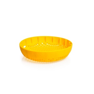 Duran® silicone bottle base protector for 10 L metal dolly, yellow