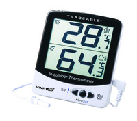 VWR® Traceable® Indoor/Outdoor Digital Thermometer with Giant Dual-Display and Calibration
