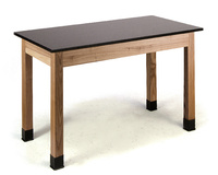 Wood Frame Tables with Phenolic Top and Solid Wood Legs, National Public Seating