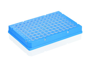 PCR plate 96 well rigid frame blue