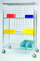 VWR® Three-Sided Enclosure Carts with Round Posts