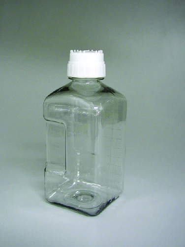 Nalgene® Square Media Bottles, PETG, Sterile, Graduated, Thermo Scientific