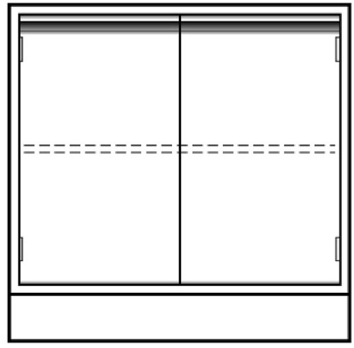 VWR® Contour™ Standing Height Base Cabinet Double Door Cupboard