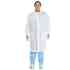 HALYARD* BASIC* lab coat with-traditional-collar-and-knit-cuffs