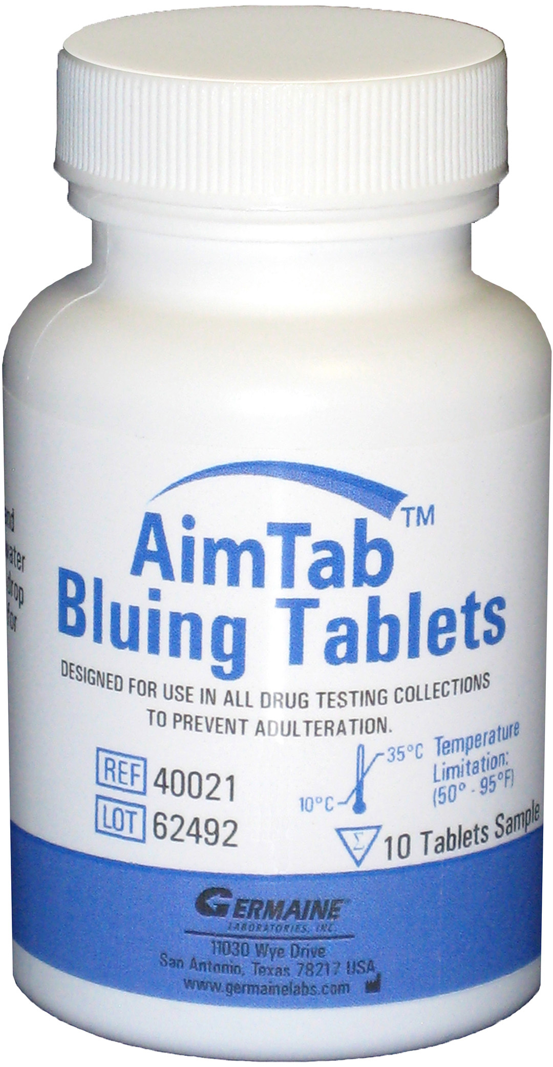 TABLET BLUING AIMTAB 100/BTL F/DRUG TSTG