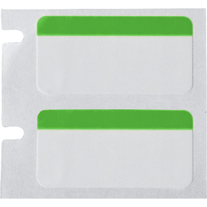 Labels, polyester, type B-494 Green and white