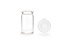 3 ml snap cap vial ND18, 30×18 mm, clear glass, 1st hydrolytic class; with 18 mm PE snap cap, transparent, closed top