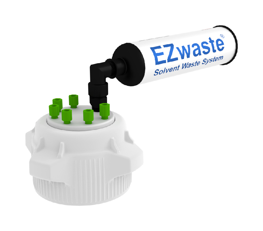 EZwaste® HD 83 mm Cap Assembly for HPLC Solvent Waste, Carbon Air Filter, Foxx Life Sciences