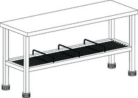 Gowning Benches with Bootie Rack, Bandy
