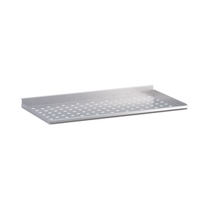 Perforated stainless steel shelf