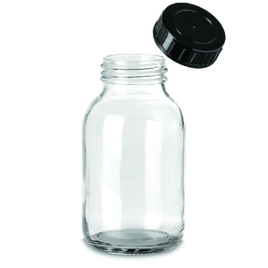 Reagent bottle, wide neck, clear glass