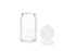 25 ml snap cap vial ND28, 50×30 mm, clear glass, 1st hydrolytic class; with 28 mm PE snap cap, transparent, closed top