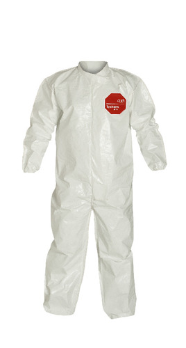 DuPont™ Tychem® 4000 Coveralls with Laydown Collar and Elastic Wrists and Ankles, Bound Seams