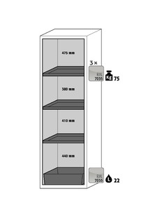 Accessories for storage cabinets