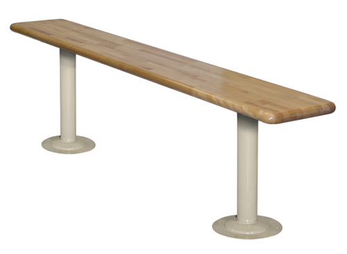 Hardwood Bench Kits with Painted Metal Pedestals, 9.5" Width, Wisconsin Bench