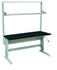 VWR® C-Leg Bench Frame with Top, Uprights, and Shelf