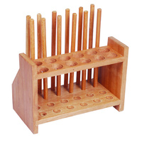 Double Row Wood Test Tube Support