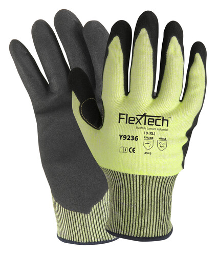 FlexTech™ Y9236 Hi-Vis Cut Resistant Gloves with Nitrile Palm, Wells Lamont