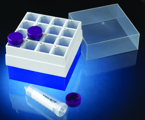 VWR® Freezer Storage Boxes for 50 and 15 ml Centrifuge Tubes, 16 and 36-Place
