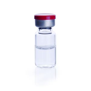 Sterile vial kit with serum stopper and red seal, 2 ml