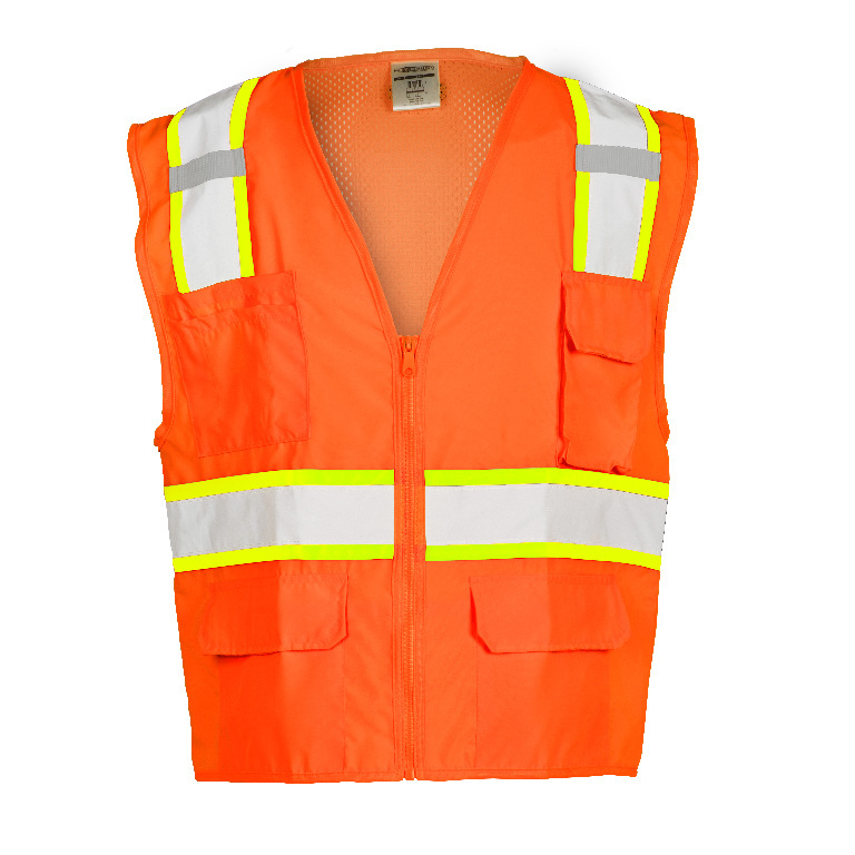 Safety Vest, Solid Front with Mesh Back, Class II, ML Kishigo