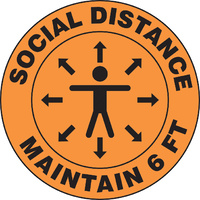 Social Distance Slip-Gard™ Floor Signs; Arm-Length Graphic, Accuform®