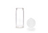 12,5 ml snap cap vial ND22, 50×22 mm, clear glass, 1st hydrolytic class; with 22 mm PE snap cap, transparent, closed top