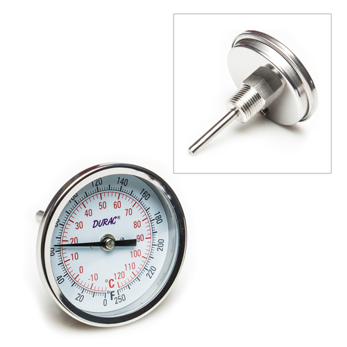 VWR® Bi-Metallic Dial Thermometers, 1/2" NPT Threaded Connection