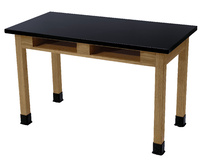 Science Lab Table with High Pressure Laminate Top and Solid Wood Legs, National Public Seating
