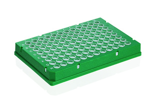 PCR plate 96 well rigid frame green