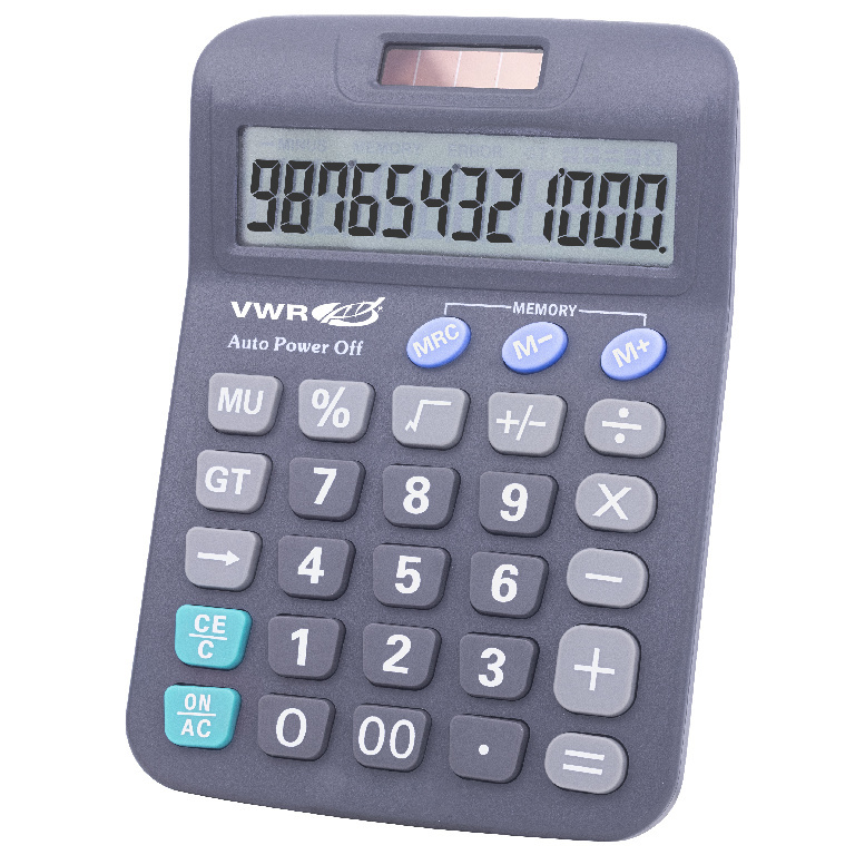 VWR® Solar-Powered Desktop Calculators