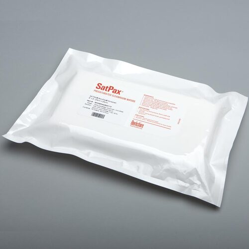 SatPax® MicroPolx® Nonwoven 100% Polyester Microfiber Wet-Laid Cleanroom Wipes, Saturated, Berkshire