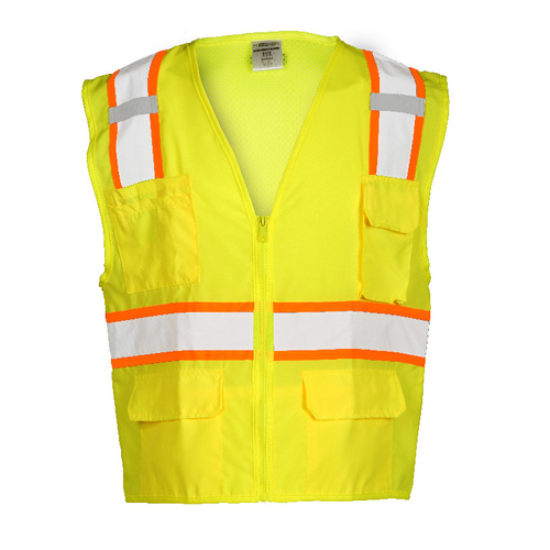 Safety Vest, Solid Front with Mesh Back, Class II, ML Kishigo