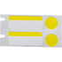 Labels, polyester, type B-494 Yellow and white