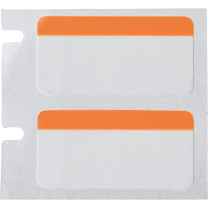 Labels, polyester, type B-494 Orange and white
