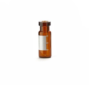 0,2 ml crimp neck vial with integrated micro-insert ND11, amber