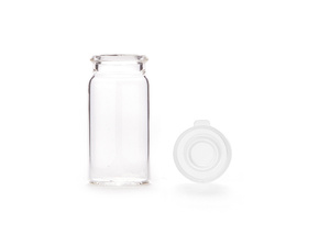 5 ml snap cap vial ND18, 40×20 mm, clear glass, 1st hydrolytic class; with 18 mm PE snap cap, transparent, closed top