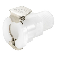 LinkTech 20AC and 20PP Series Quick-Disconnect Fitting Body, NPT(M) with Valve
