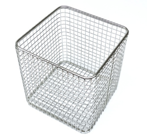 Wire basket, stainless steel and electro-polished