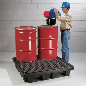 Pallet containment 4 drum poly spill