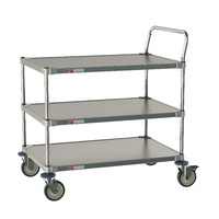 Utility Carts, Cleanroom Grade, Stainless Steel, Metro