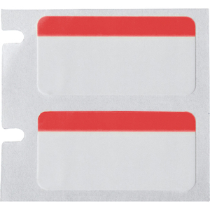 Labels, polyester, type B-494 Red and white