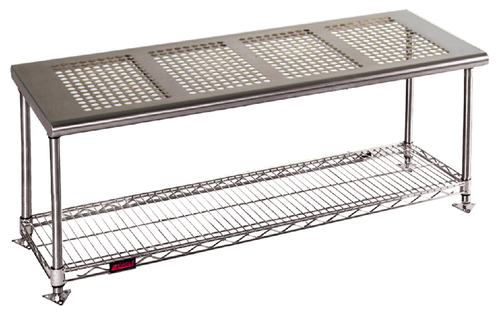 Gowning Benches with Undershelf, Stainless Steel, Eagle MHC