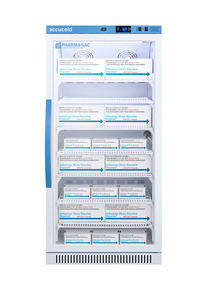 Pharma-vaccine series refrigerator with glass doors, 8 cu.ft.